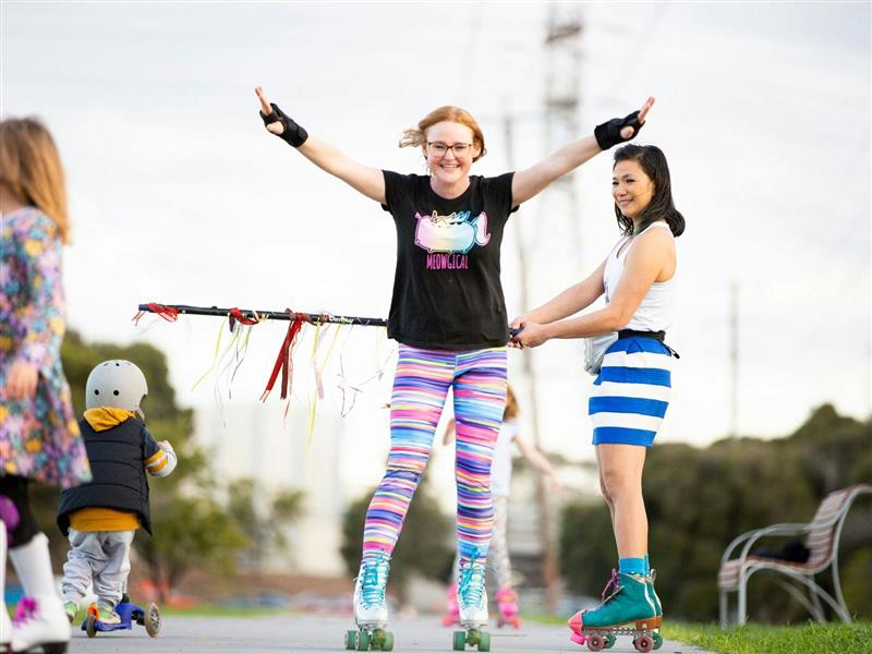 Rollier skating with the family