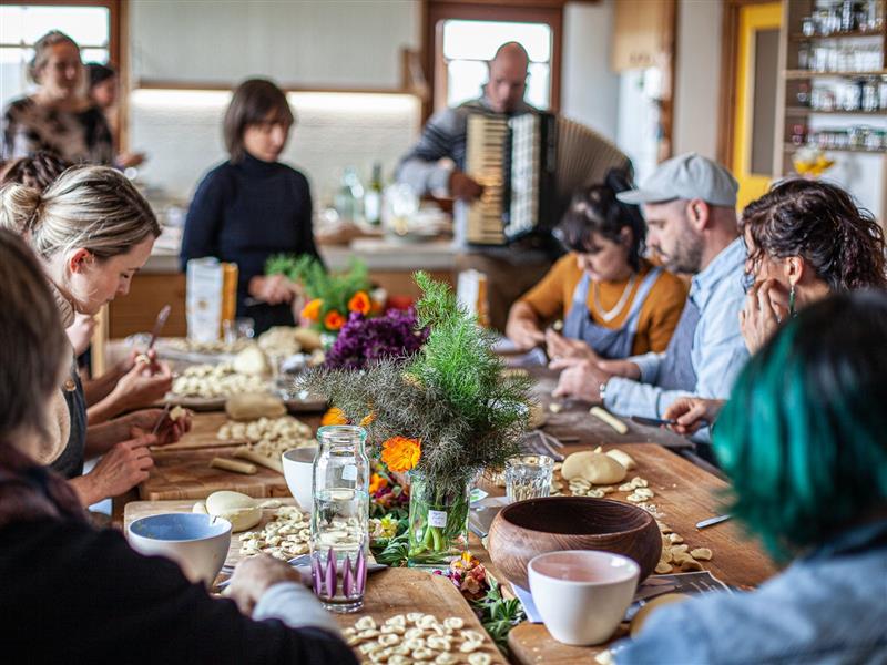 Pasta Class and folk songs