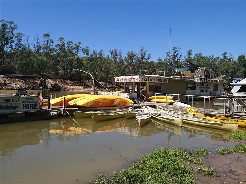 Echuca Boat and Canoe Hire Dock at Vic Park Boat Ramp