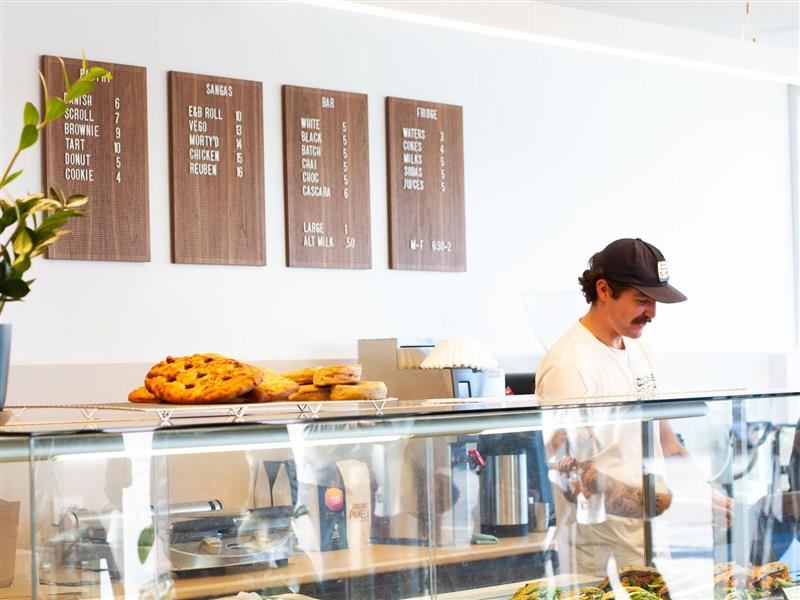 Cabinet of food at Double Dutch Bakery