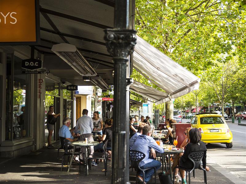 Exterior D.O.C Espresso in Carlton, Melbourne, Victoria