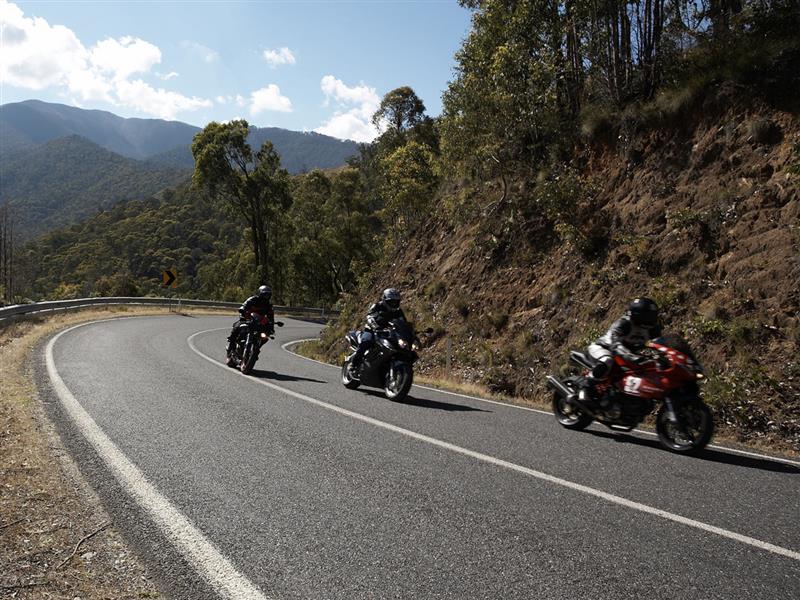 Motorcycle touring, Falls Creek, High Country, Victoria, Australia