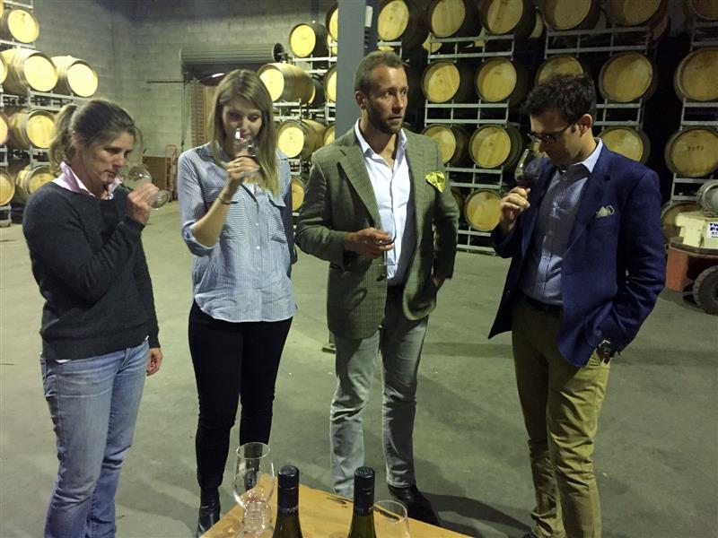 Willow Creek Winemaker, Geraldine Mcfaul tasting with Plunge guests