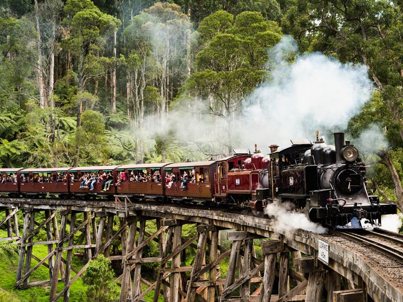 Puffing Billy Steam Railway, Yarra Valley and Dandenong Ranges, Victoria, Australia. Photo: Robert Blackburn