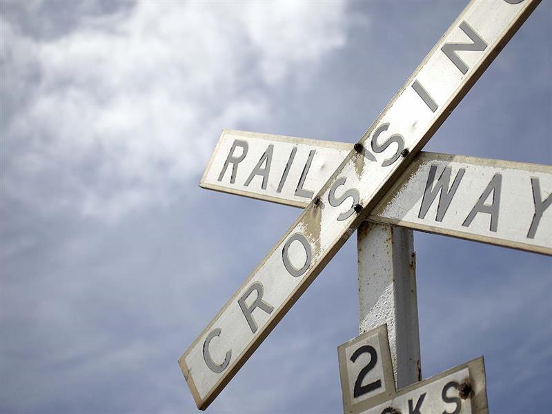 Queenscliff railway sign, Geelong and the Bellarine, Victoria, Australia