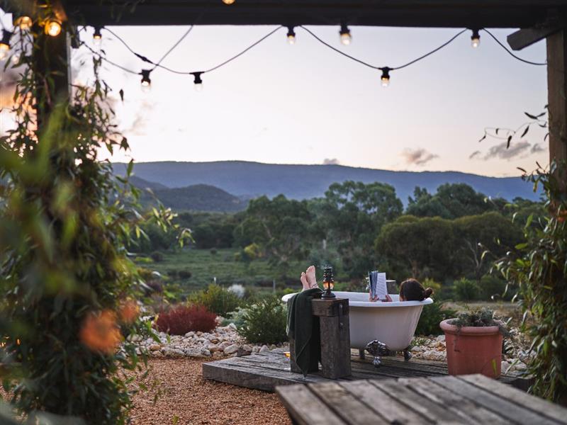 Reading in the bath, Victoria
