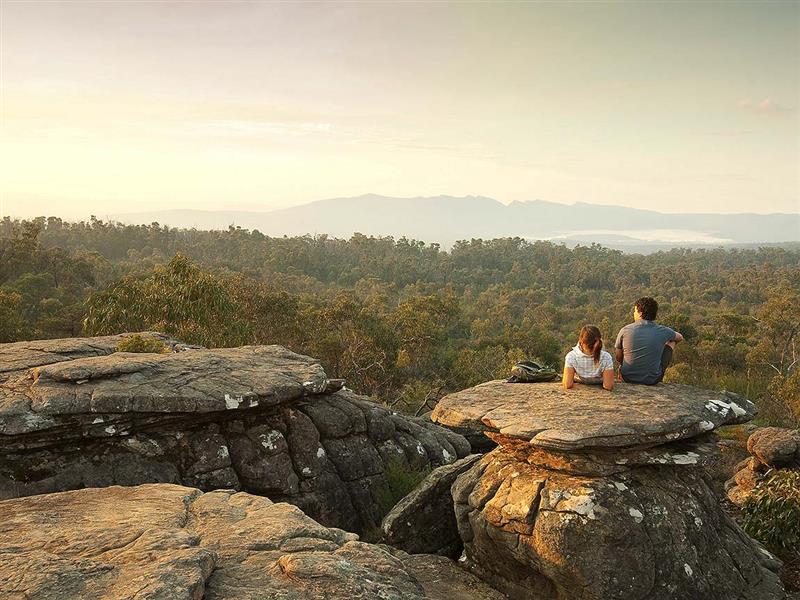 Couple at Reed Lookout, Grampians, Victoria, Australia
