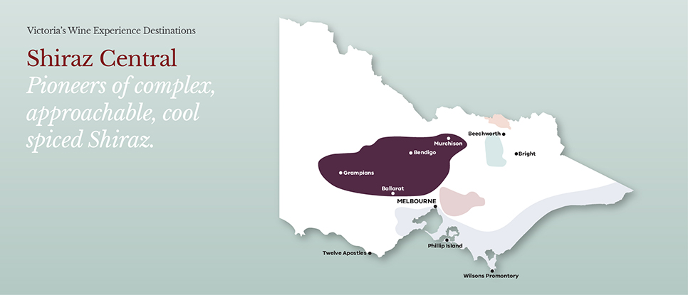 Shiraz Central wine region map