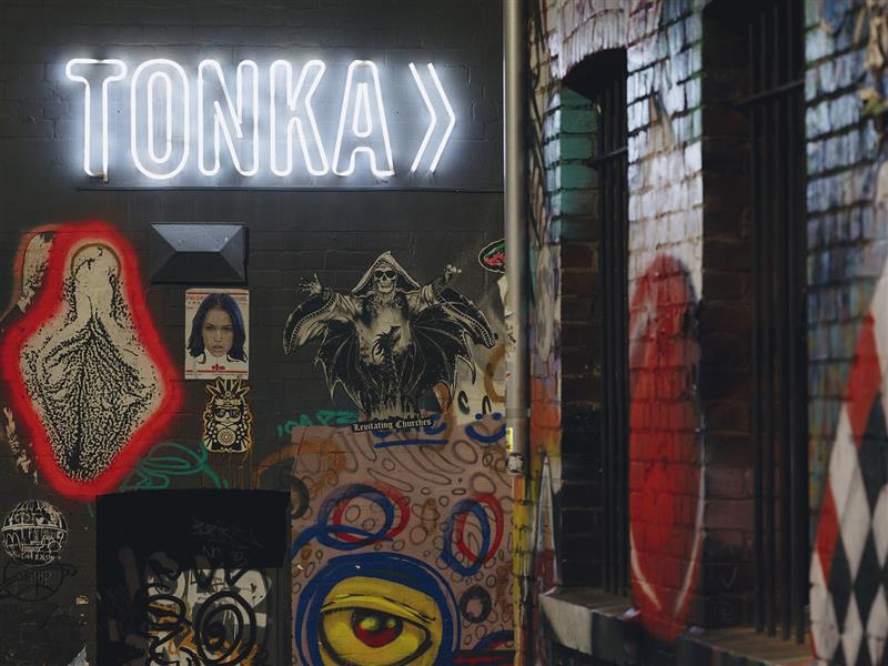 Outside Tonka in Duckboard Pl, Victoria, Australia